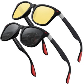 Perfectmiaoxuan Men's Polarised Sunglasses, Sunglasses Women's Polarised, Retro Ultralight Glasses Frame, HD Pilot Lenses, Fishing, Driving, Cycling Glasses, Sports Glasses, Men, UV Protection,