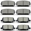 AnnoVinco 8PCS Front Rear Brake Pads Replacement Kit Fits Ford