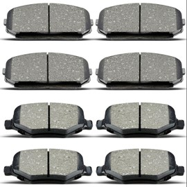 AnnoVinco 8PCS Front Rear Brake Pads Replacement Kit Fits Ford Edge for 2011-2014,Lincoln MKX for 2011-2015 (D1258 D1377)