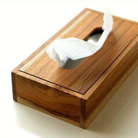 ify7699 Tissue Case, Wood, Stylish, Wood, Natural Wood, Solid, Teak Thin Tissue Case