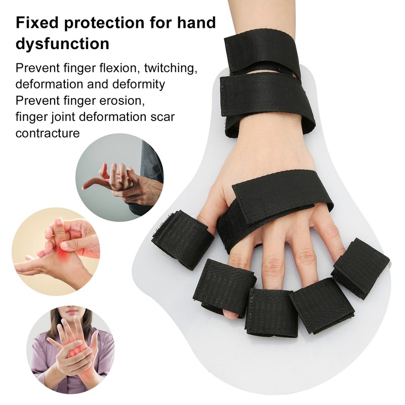 Hand Splint Finger Flexion Adduction Correction Fixation Rehabilitation Device FingerboardLeft