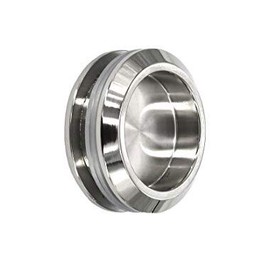 Top Hardware Stainless Steel 2-1/4" OD Thru-Glass Shower Sliding Door Finger Pull Knob Handle - Satin Finish (GAS302GS)