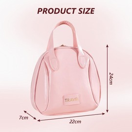 Aucuu Travel Toiletry Bag, Cosmetic Bag, Travel Makeup Bags Organiser, Toiletry Bag, Handbag, Wash Bag, Make Up Bag with Handle for Accessories, for Women and Women, #1 White, Contemporary