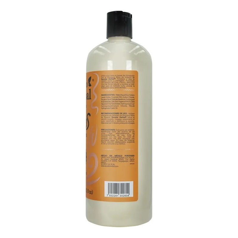 Shampoo Natural Rizos Secreto Herbal Chía Y Ricino 1l
