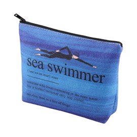 Sea Swimmer Makeup Bag Sea Swim Lover Gifts Swimmer Gifts Sea Swimmer Zipper Pouch (Sea Swimmer UK)