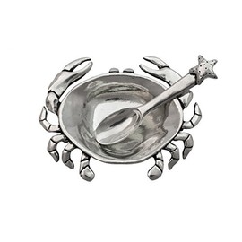Basic Spirit Crab Salt Cellar with Spoon (Pewter)