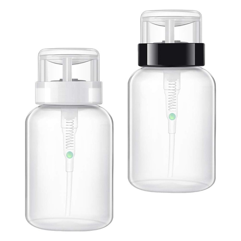 Minkissy 2 x Empty Nail Polish Remover Press Bottles Lockable