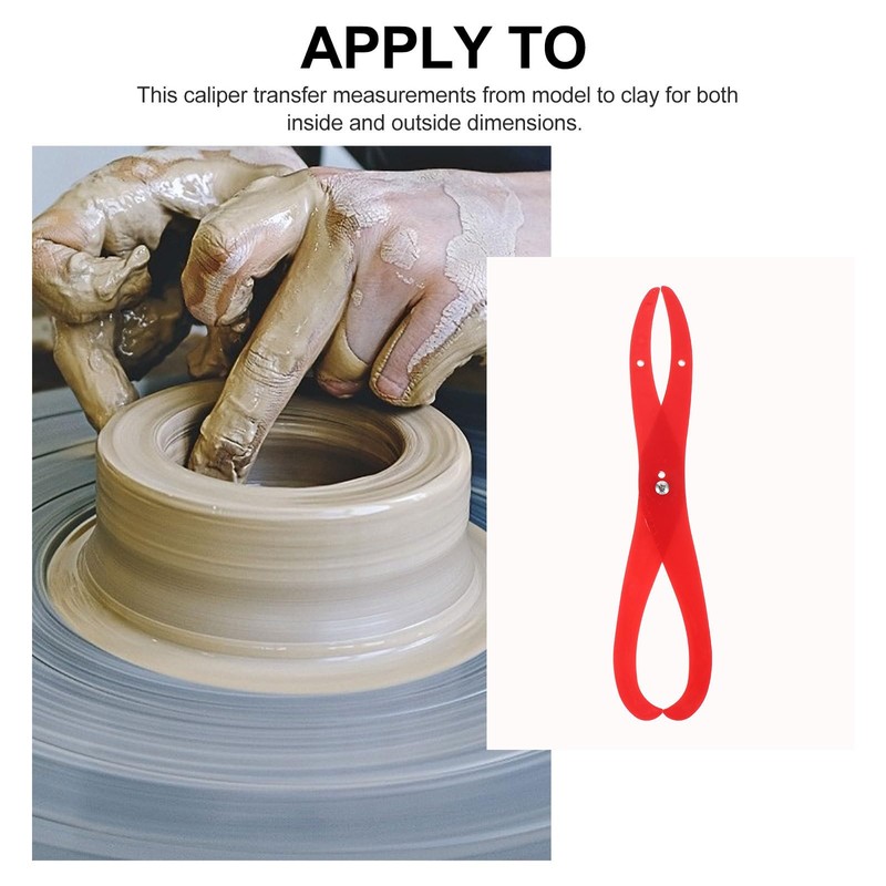 Bent Leg Caliper Plastic Clay Measuring Pottery Tool Clay Sculpture