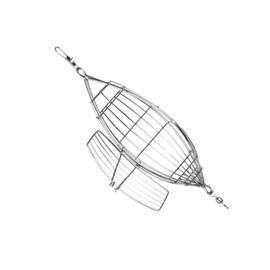 CORHAD Bait Cage Bait Net Fishing Cage Minnow Trap Bait Fishing Feeders Cage Baits Fish Trap Fishing Bait Carp Bait for Fishing Bait Traps Fishing Trap Fishing Lure Silver Stainless Steel