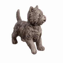 Hi-Line Gift Ltd. Cairn Terrier Garden Statue Gray Life Size Home Yard Decor