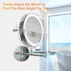 GREENFROM 30X LED Lighted Makeup Mirror: 8.5in Wall Mounted Magnifying