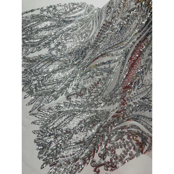 Mia Fabrics Inc. Mermaid Design Fabric - Silver - 4