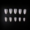Pearl White 3D Press On Nails – Short Almond Glossy