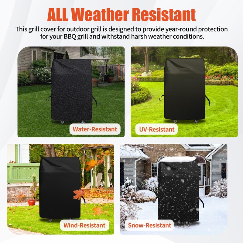 Grill Cover 30in, iCOVER Waterproof BBQ Covers for Two Burner