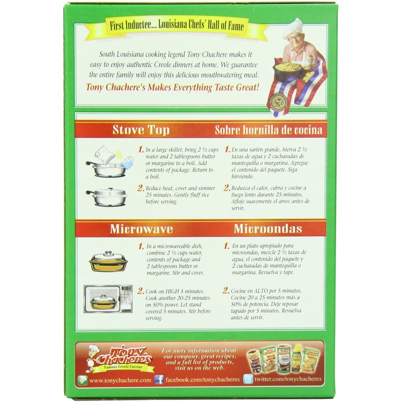 Tony Chachere Rice Mix, Creole Yellow, 7 Ounce (Pack of