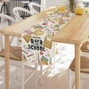 GAGEC Welcome Back to School Table Runner Books Pencil Glasses