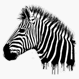 Zebra Paint Drip Vinyl Waterproof Sticker Decal Car Laptop Wall Window Bumper Sticker 5"