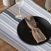 Urban Villa Christmas Placemats Grey Multi Stripes 100% Cotton Fused