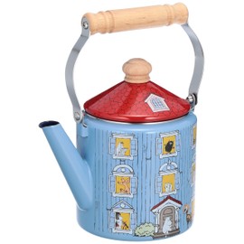 Fuji Enameled Kettle, 0.53 gal (2.0 L), Enameled Induction Compatible, Moomin House, MOH-2.0K