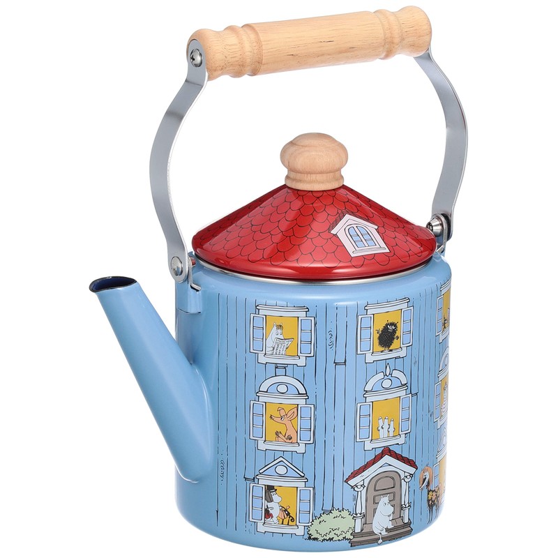 Fuji Enameled Kettle, 0.53 gal (2.0 L), Enameled Induction Compatible,