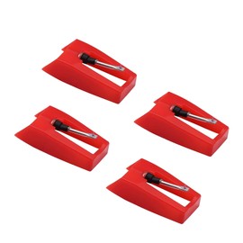 Xdealcozyxc 4 Pcs Record Player Needle, Record Player Stylus Replacement for Vinyl Record Player Turntable
