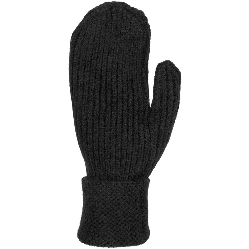 styleBREAKER 09010046 Women's Winter Knitted Mittens Plain with Patterned Waistband