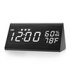Digital Alarm Clock, with Wooden Electronic LED Time Display, 3