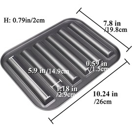 Elesinsoz 6 Cup Financier Cake Baking Pan Breadstick Biscotti Ladyfinger Donut Cookie Cornbread Stick Mini Bread Loaf Baguette Nonstick Small Muffin Cupcake Madeleine Tin Tray Mold