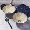 Whitenesser 8-inch Ceramic Ramen Bowls with Fish Design, Japanese Style