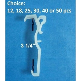 HomeFashion 3 1/4 (3.25) Inch Valance Clips For Faux wood, Wood Window Blinds Parts 12-50pcs - 12 pieces