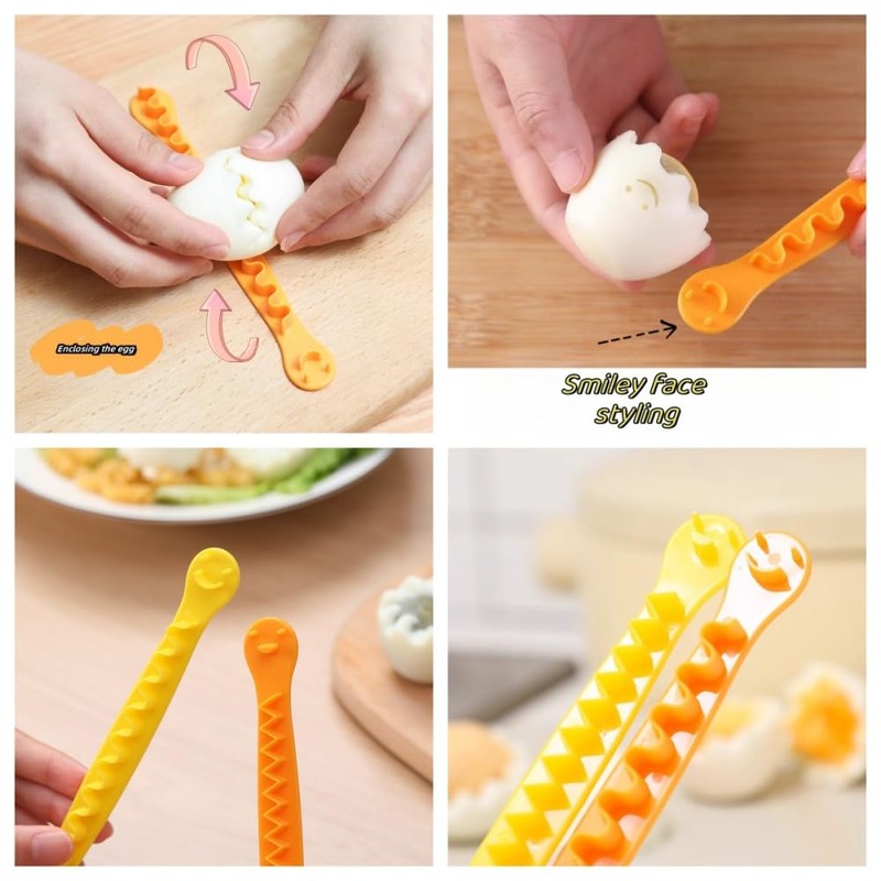 4PCS Fancy Cut Eggs Cutters Multipurpose Fancy Egg Slicer Multipurpose
