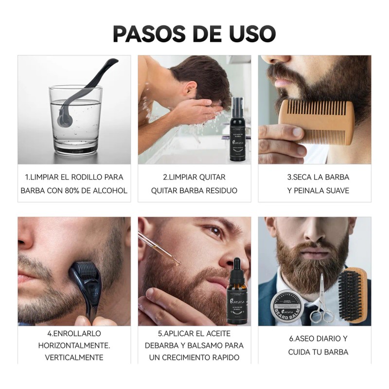 Kit Para Barba Cuidado Para Hombres Herramientas De Bigote