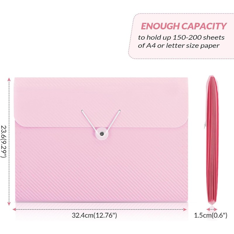 SKYDUE A4 Document Folder, Expanding Folder, 7 Compartments, Folder with