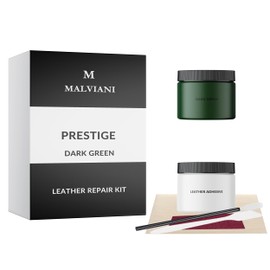 MALVIANI Leather Repair Kit - Dark Green - Restore Sofa, Furniture, Car Seat, Couch, Chair & Bag