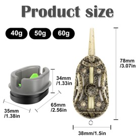 4 Pcs Method Feeder, Method Feeders, Method Feeders Fishing Carp - 40g/50g/60g Weight + Bait Tray Set for Carp Fishing, Durable Groundbait System with Quick-Release Design