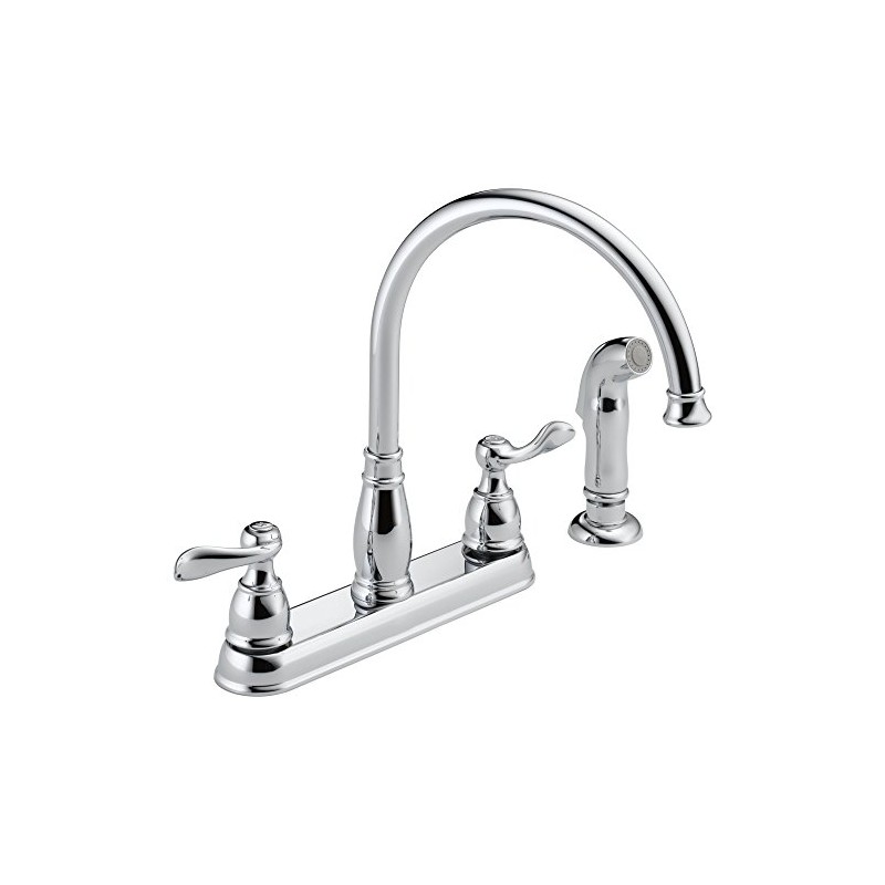 Delta Windemere Chrome Kitchen Faucet with Side Sprayer, Traditional 4