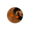 Eioi & Lmnm Acrylic Red Maple Leaf Charm Gold Hoop