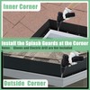 Memrita 8 Pcs Gutter Valley Splash Guards Roof Rain Diverter,