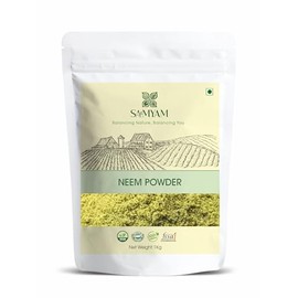SAMYAM Neem Leaves Powder - 1Kg Pack | Detox, Healthy Skin, Hair Growth