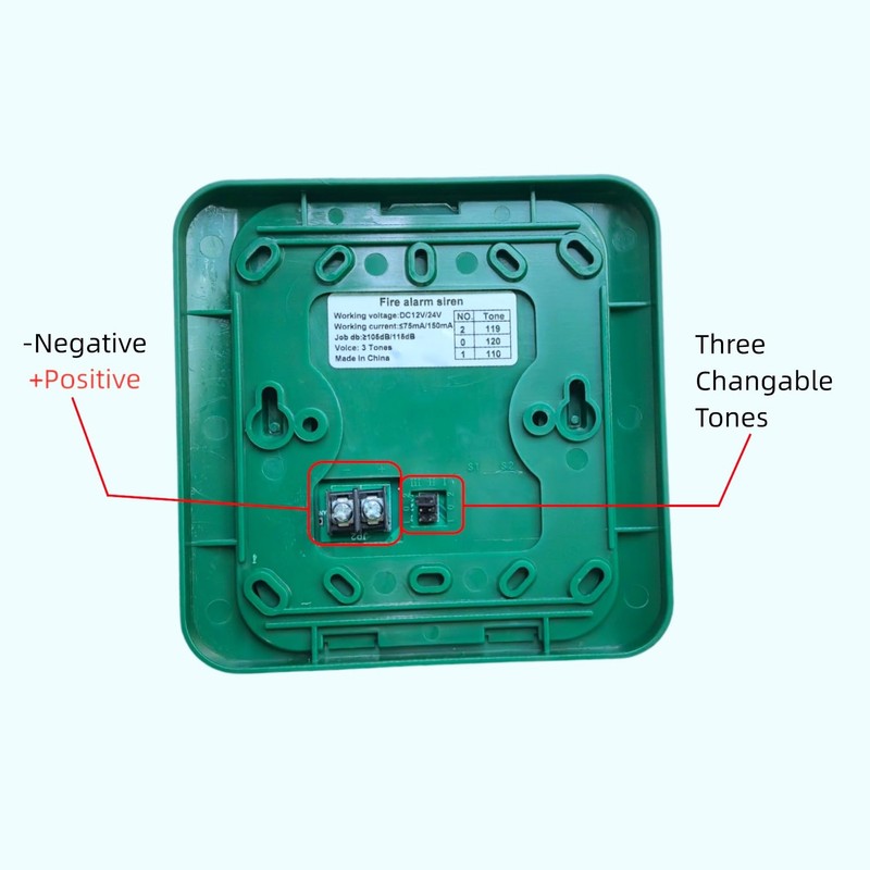 9V 12V 24V DC Stobe Siren with 3 Tones Home