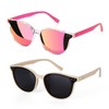 Sumato Pink Sunglasses Womens, Cat Eye Sunglasses for Women with