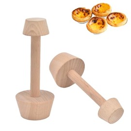 Tamper De Tarta, 2 Piezas Herramienta De Manipulación De Tarta De Madera Mini Manipulador De Tarta De Doble Cabeza Para Hornear Mini Molde Para Muffins Empujador De Repostería Moldes Para Tarta De Hue