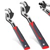 NCOALE Universal Pipe Wrench Adjustable, 2 Sizes Self Locking Wrench