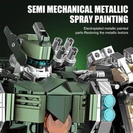 HIGH GODO Mech Building Blocks Set for Adults，Motorized Robot Model Building Kit with Multiple Weapons, Hard Core Industrial Style Collectible Gifts for Man Boys Ages 12+ (1403 PCS)