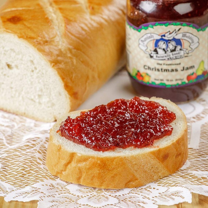 Amish Wedding Christmas Jam Strawberry Cranberry No Preservatives 2 Jars