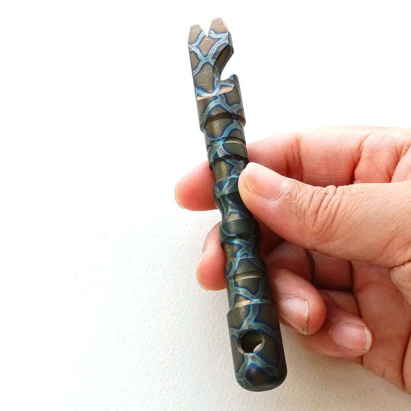 Titanium Crowbar Nail Puller Pry Bar Bottle Opener Cool Stick