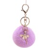 YSSZAM Purple Lovely Rhinestone Inlaid Dancing Ballet Girl Pom Pom