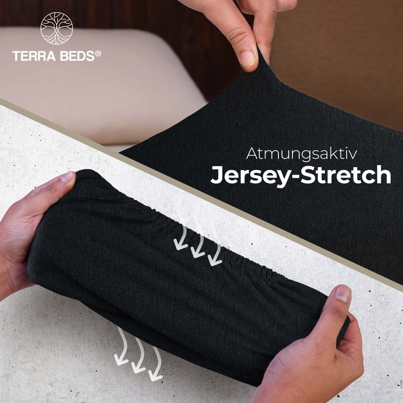 Terra Beds Premium Fitted Sheet, Flat Sheet 90 x 200