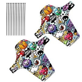 BNGXR MTB Mudguards, Pack of 2 Bicycle Mountain Bike Mudguard, Rear and Front Mud Scraper Splash Guard, Mudguard MTB, Bicycle Mudguard for Wheel Sizes from 26 Inches, 27.5 Inches, 29 Inches