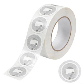 60PCS NFC Tags Sticker 25 mm NTAG213 Rewritable Round NFC Stickers with 144 Bytes Memory, Waterproof Programmable NFC Tag Labels Compatible with All NFC-Enabled Phones for Smart Home, Automation